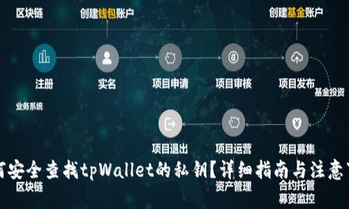 如何安全查找tpWallet的私钥？详细指南与注意事项