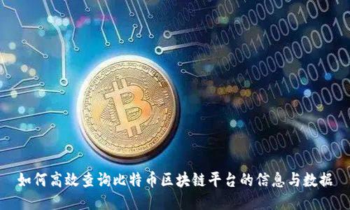 如何高效查询比特币区块链平台的信息与数据
